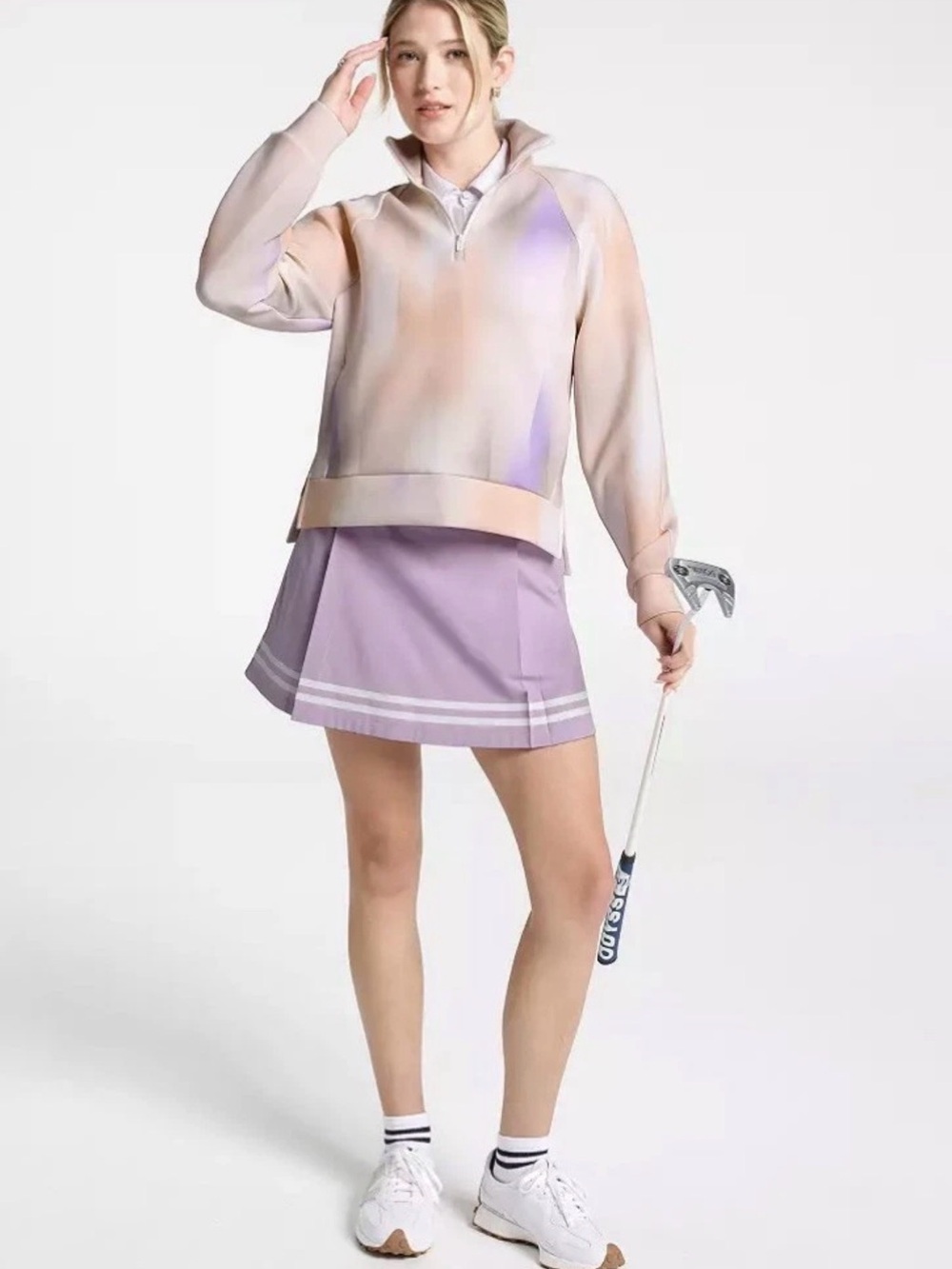 New Calia lavender Pleated Skort Skirt Size 10 L Pickleball Golf Tennis NWT